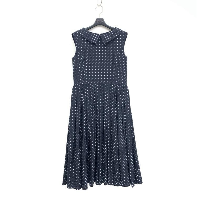 FOXEY フォクシー ヴェロニク ドレス ドット ワンピース ミッドナイト FOXEY フォクシー ヴェロニク ドレス ドット ワンピース ミッドナイト