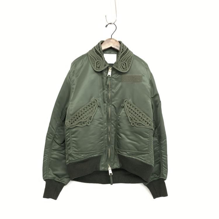 Mame Kurogouchi マメクロゴウチ Cording Embroidered Flight Jacket ...