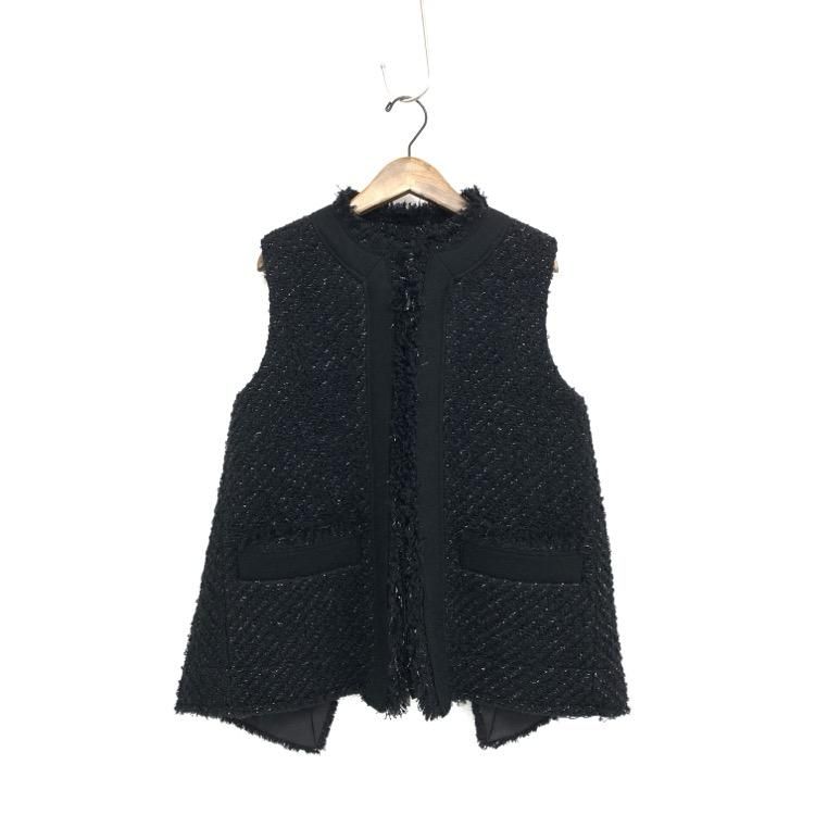 sacai サカイ TWEED TOP ツイード ジレ ベスト ブラック 1 21-05857 sacai サカイ TWEED TOP ツイード ジレ ベスト ブラック 1 21-05857
