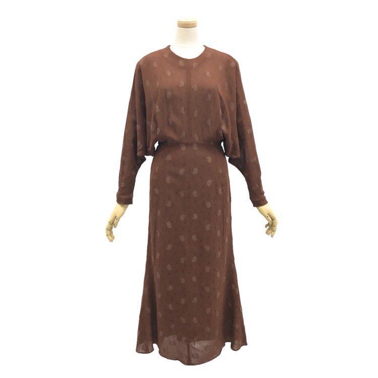 Mame Kurogouchi マメクロゴウチ Paisley Jacquard Classic Dress ペイズリーワンピース 1 MM21PF-DR708