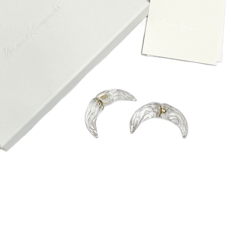 Mame Kurogouchi ޥ᥯ Glass Demi Lunar Earrings 饹ԥ ꥢ 1 MM22FW-AC317