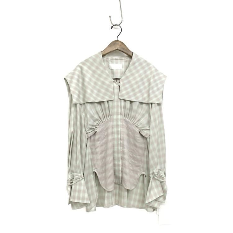 Mame Kurogouchi マメクロゴウチ Linen Mix Ombre Check Sailor Mame Kurogouchi マメクロゴウチ Linen Mix Ombre Check Sailor