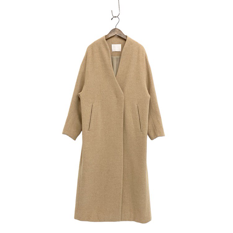 Mame Kurogouchi ޥ᥯ Mosser Wool Cashmere Collarless Coat Ρ顼 1 MM21FW-CO031