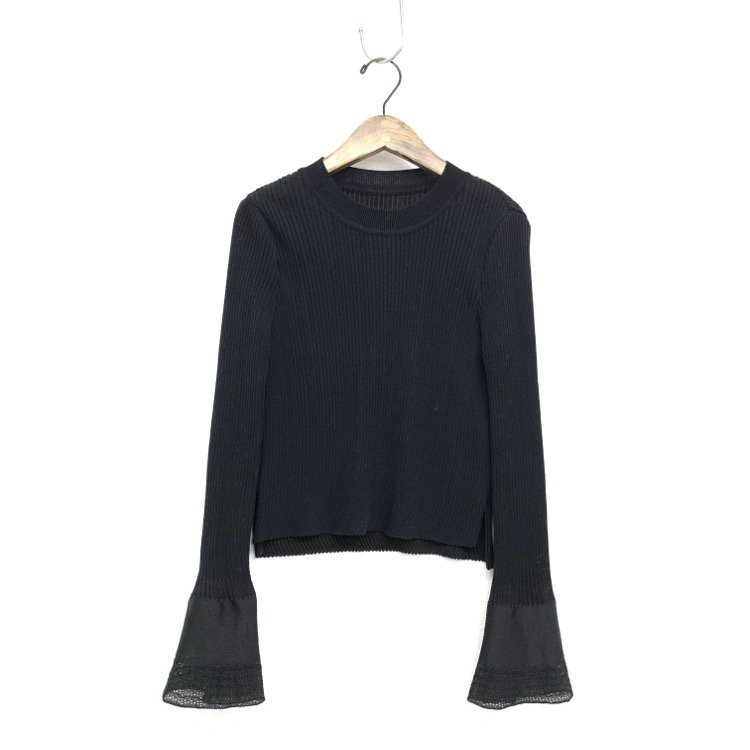 Mame Kurogouchi ޥ᥯ Ribbed Knit Top With Laced Cuff 졼ե˥åȥȥå MM21PS-KN725