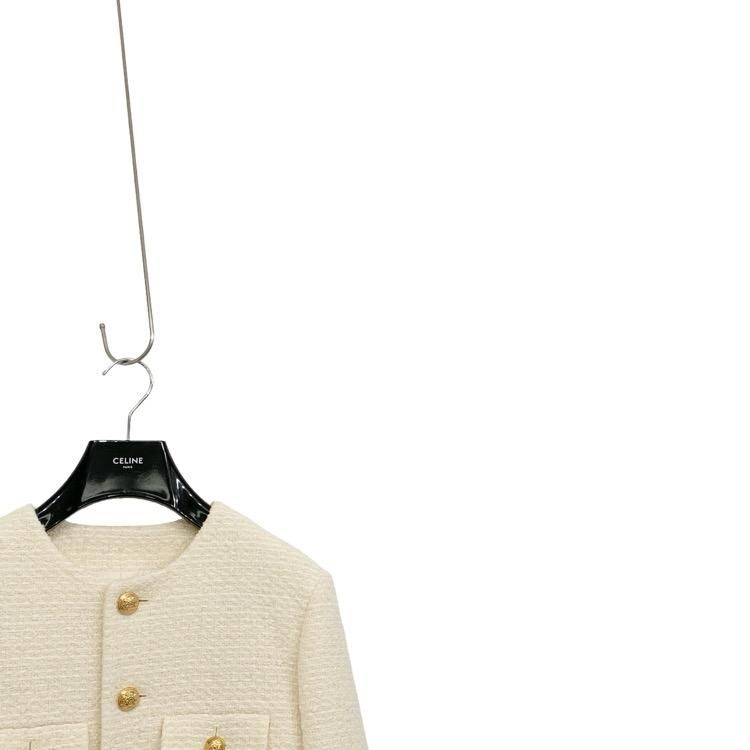 ★Celine★クロップド チェルシージャケット CELINE セリーヌ クロップド チェルシー ジャケット ツイード