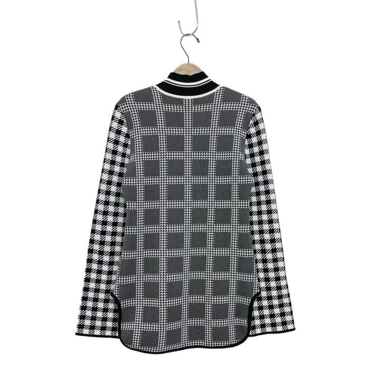 千鳥格子模様★Mame Kurogouchi ニットジャケット マメ Mame Kurogouchi マメクロゴウチ Multi Plaid Geometric Knit