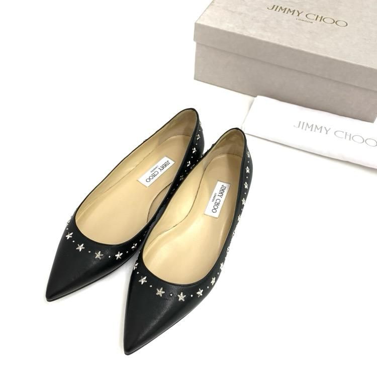 JIMMY CHOO ジミーチュウ スタースタッズ フラット パンプス JIMMY CHOO ジミーチュウ スタースタッズ フラット パンプス