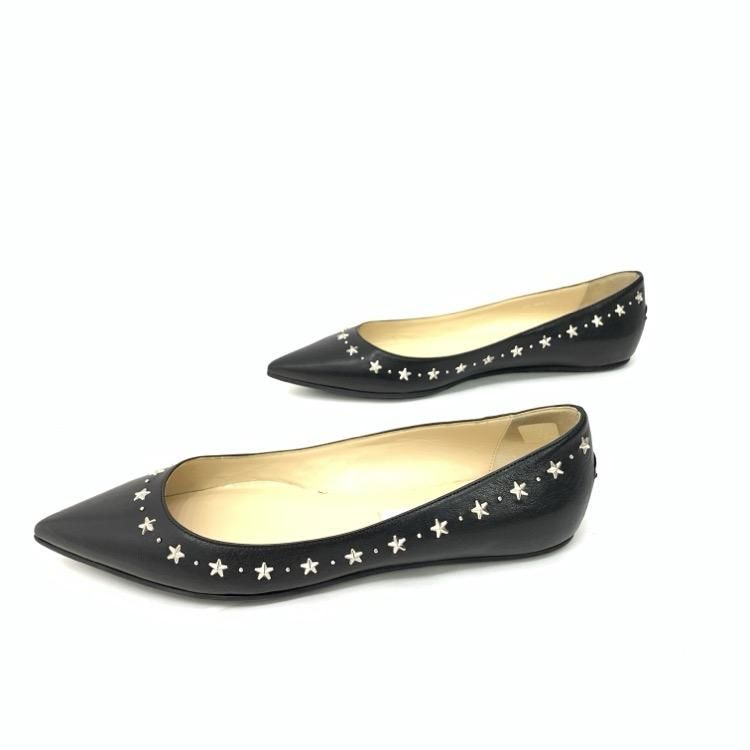 JIMMY CHOO ジミーチュウ スタースタッズ フラット パンプス JIMMY CHOO ジミーチュウ スタースタッズ フラット パンプス