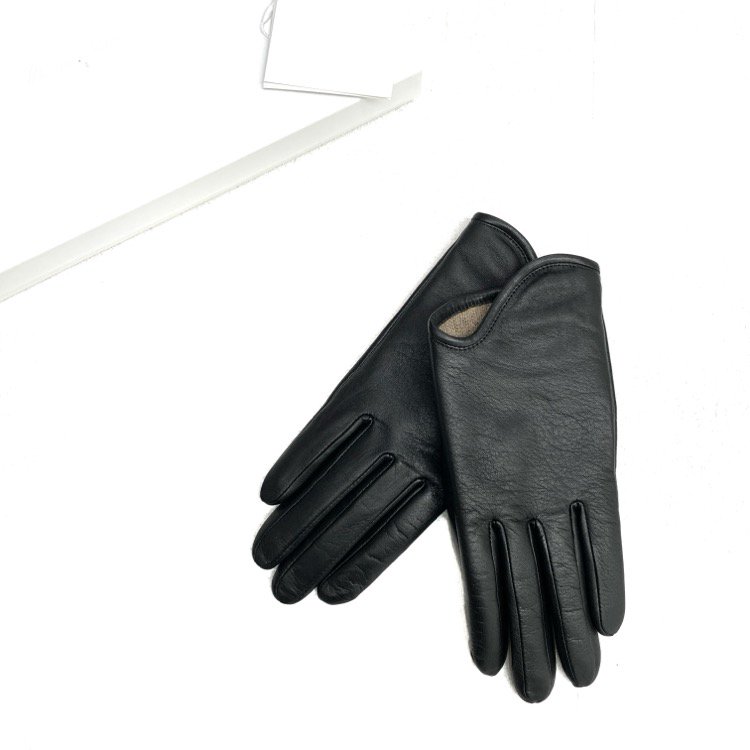 Mame Kurogouchi ޥ᥯ Plain Leather Gloves 쥶  ֥å 2 MM22FW-AC311