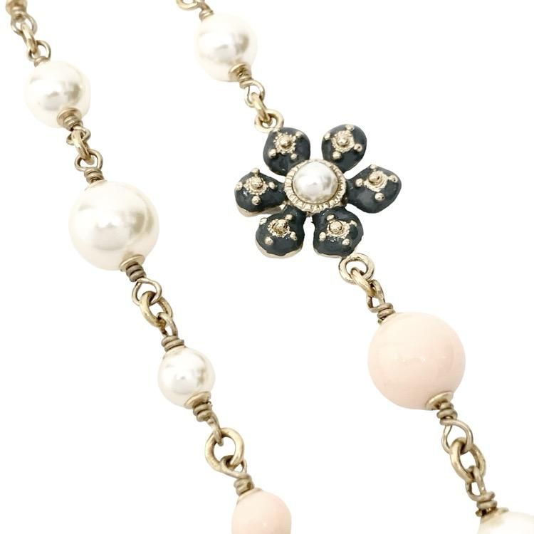 【CHANEL】シャネル フラワーパールネックレス ココマーク CHANEL シャネル ココマーク ロングパールネックレス パール