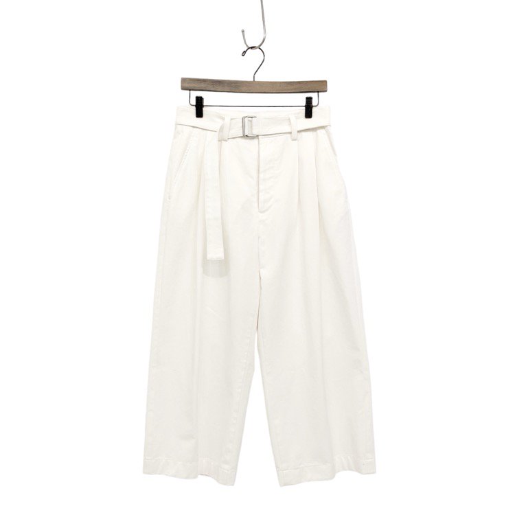 WIRROW  Cotton chino belted tuck pants ȥ ٥ȥåѥ ۥ磻 1 152246-123