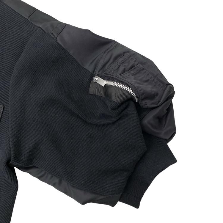 sacai サカイ MA-1ドッキング パフスリーブワンピース ブラック sacai サカイ MA-1ドッキング パフスリーブワンピース ブラック
