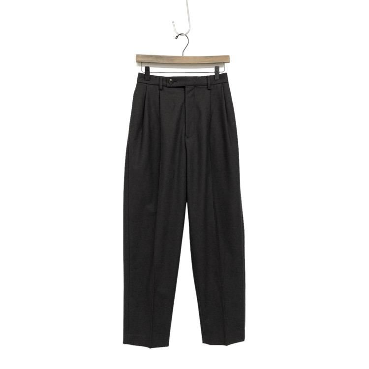 AURALEE オーラリー WOOL FULLING FLANNEL SLACKS ウールフランネル テーパードパンツ 0 A22AP04CF -  7YORKU ONLINE