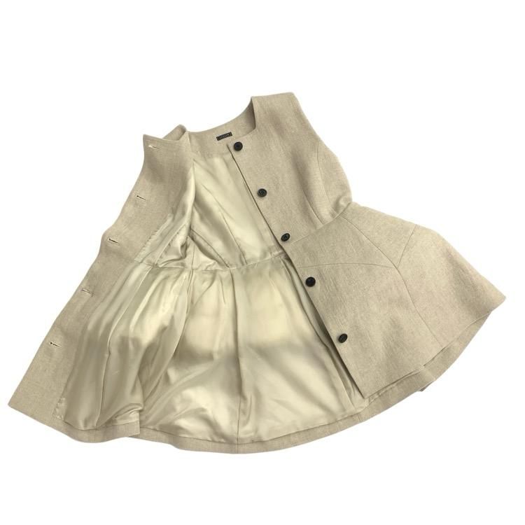 LUDLOW ラドロー バレリーナ ジレ リネン ノースリーブジャケット LUDLOW ラドロー バレリーナ ジレ リネン ノースリーブジャケット