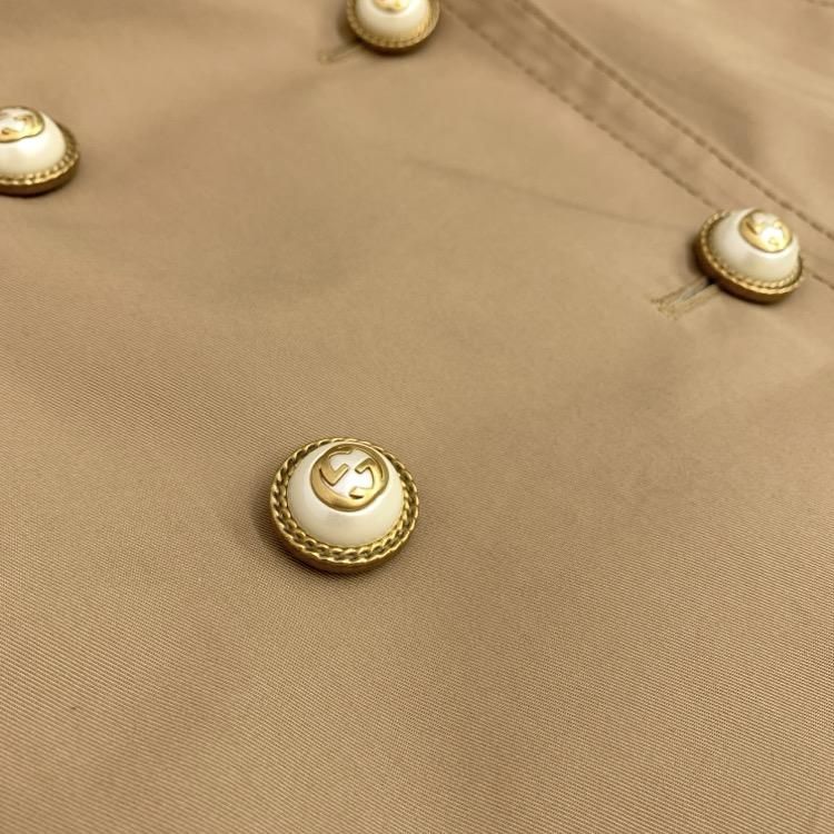 GUCCI グッチ コットン トレンチ コート ミケーレ パールGG GUCCI グッチ コットン トレンチ コート ミケーレ パールGG