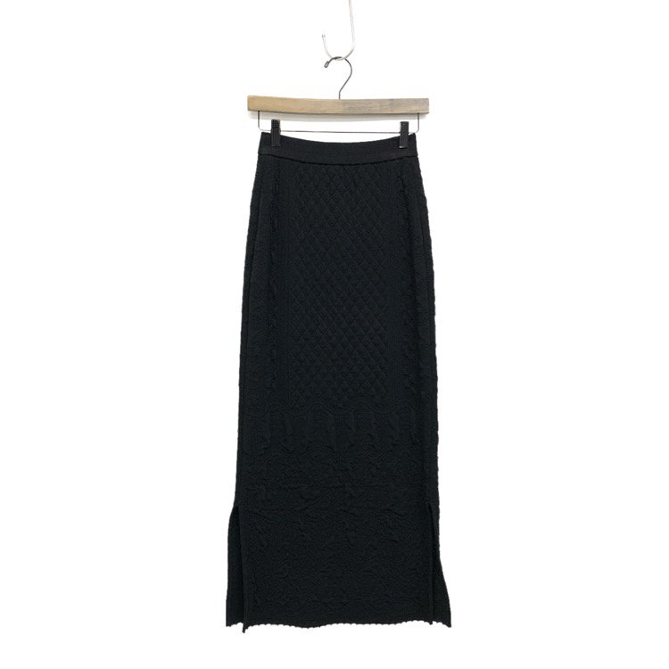 Mame Kurogouchi ޥ᥯ Floral Jacquard Knitted I-Line Skirt 㥬ɥ MM23PF-KN718
