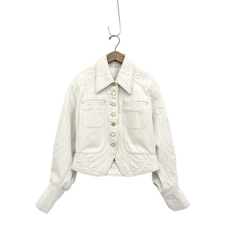 Mame Kurogouchi マメクロゴウチ Floral Embossed Short Denim Mame Kurogouchi マメクロゴウチ Floral Embossed Short Denim