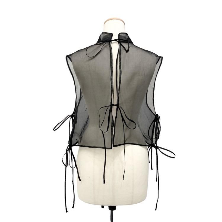 Mame Kurogouchi マメクロゴウチ Floral Jacquard Sheer Vest Mame Kurogouchi マメクロゴウチ Floral Jacquard Sheer Vest