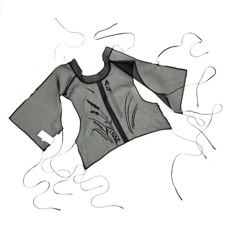 Mame Kurogouchi マメクロゴウチ Floral Jacquard Sheer Vest Mame Kurogouchi マメクロゴウチ Floral Jacquard Sheer Vest