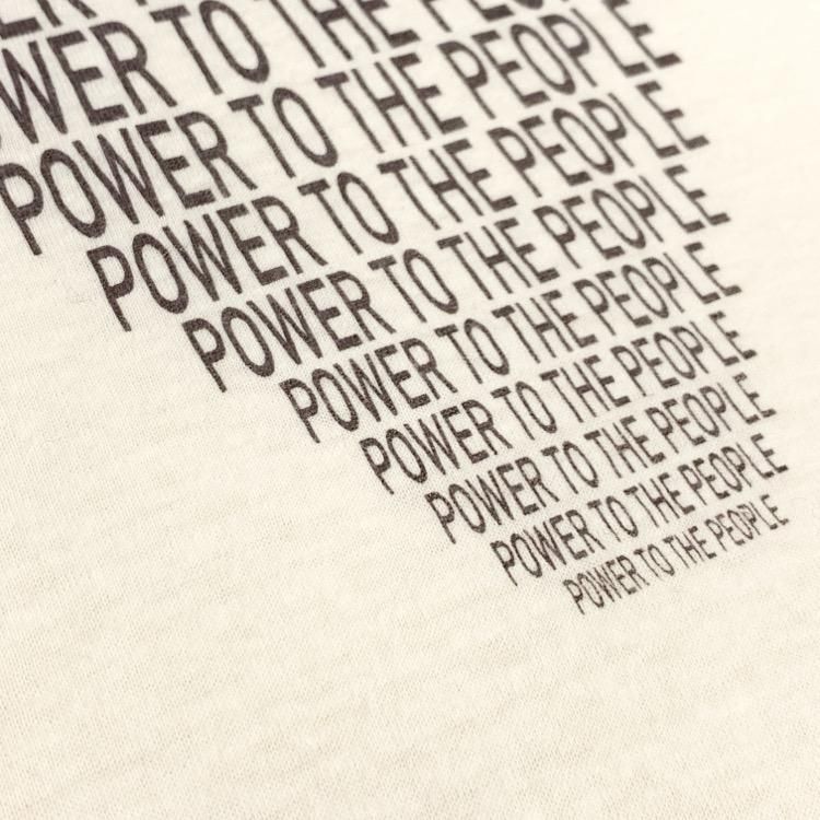 INSCRIRE アンスクリア POWER TO THE PEOPLE LOGO TEE リンガーT INSCRIRE アンスクリア POWER TO THE PEOPLE LOGO TEE リンガーT
