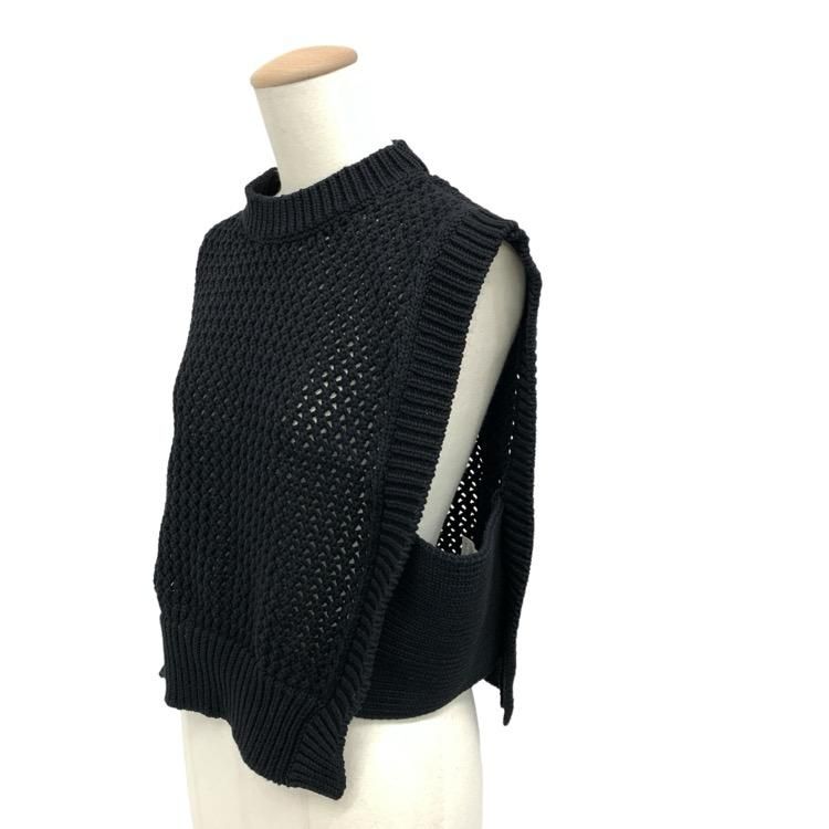 HYKE ハイク CROCHETED CROPPED SWEATER TOP メッシュコットン HYKE ハイク CROCHETED CROPPED SWEATER TOP メッシュコットン