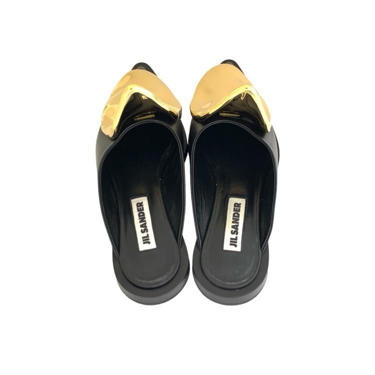 JIL SANDER ジルサンダー メタルプレートミュール フラット JIL SANDER ジルサンダー メタルプレートミュール フラット