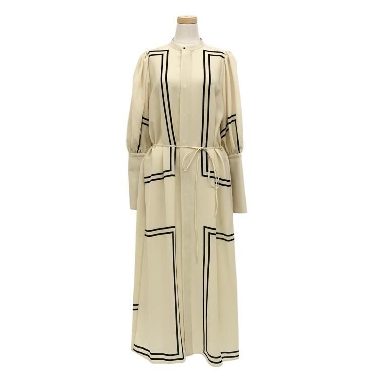 HYKE ϥ PRINTED BALLOON SLEEVE DRESS Х롼󥹥꡼֥ԡ ꡼ 1 222-16138