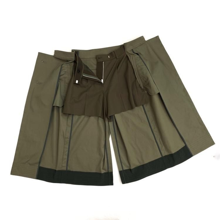 sacai サカイ コットンギャバジン スカートパンツ トレンチ sacai サカイ コットンギャバジン スカートパンツ トレンチ