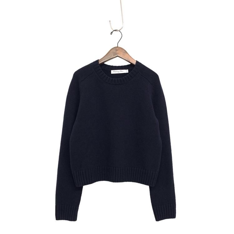 Christian Dior ディオール クルーネック カシミヤ バックロゴ Christian Dior ディオール クルーネック カシミヤ バックロゴ