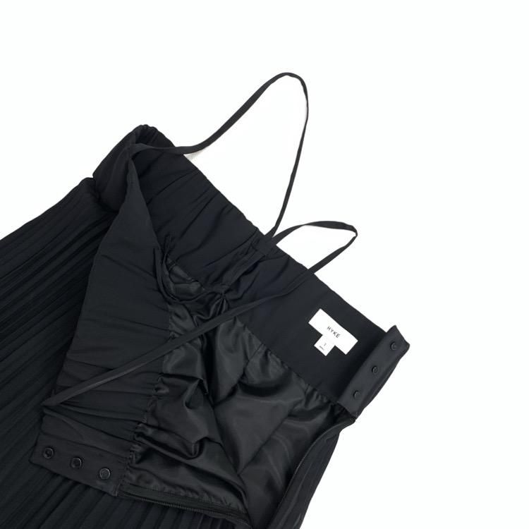 HYKE【ハイク】TAFFETA DRESS (16151 BLACK ). | glamour online