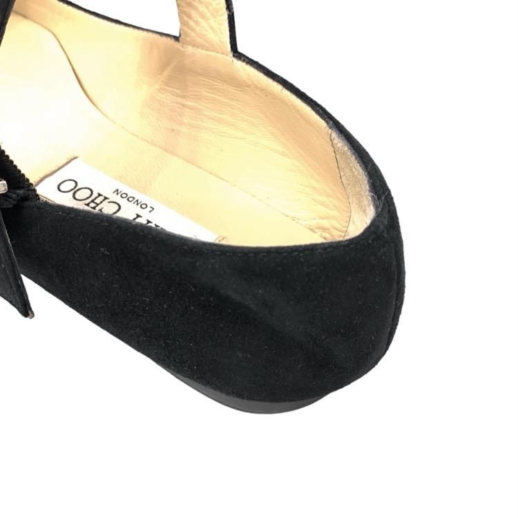 美品 ジミーチュウ ポインテッドトゥ フラットシューズ ブラック 37サイズ JIMMY CHOO ジミーチュウ CHERI FLAT ポインテッドトゥ フラット
