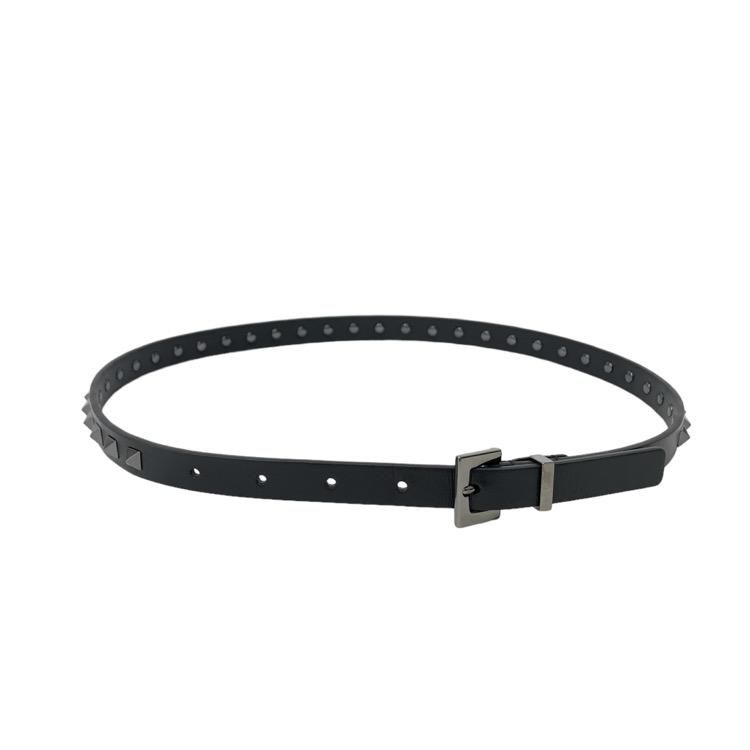 VALENTINO ヴァレンティノ ロックスタッズ レザーベルト ブラック 70 VALENTINO ヴァレンティノ ロックスタッズ レザーベルト