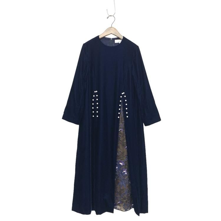 AKIRANAKA ʥ Mestia velvet dress ɽ졼ѡ٥ԡ ͥӡ 36 AW1725NVBR
