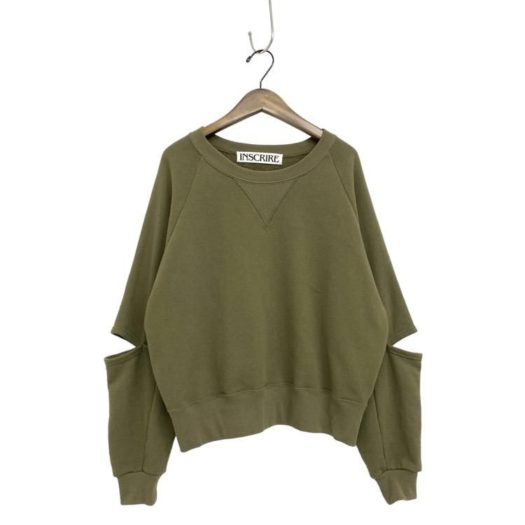 INSCRIRE 󥹥ꥢ Slit Sleeve Sweat Shirt åȥ꡼֥å  36 I23SS-CUT1