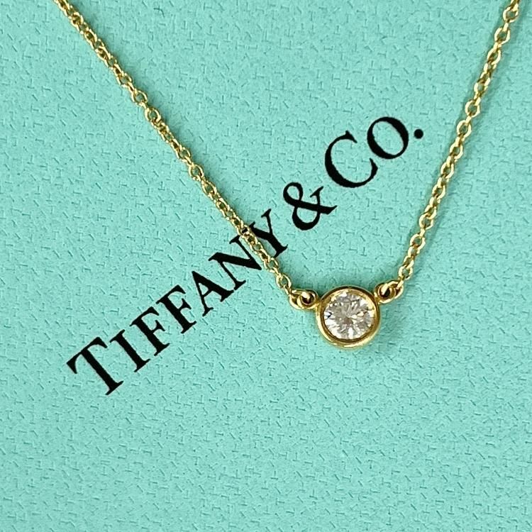TIFFANY ƥեˡ Х䡼 ͥå쥹  IF/H/EXCELLENT K18YG 0.18CT