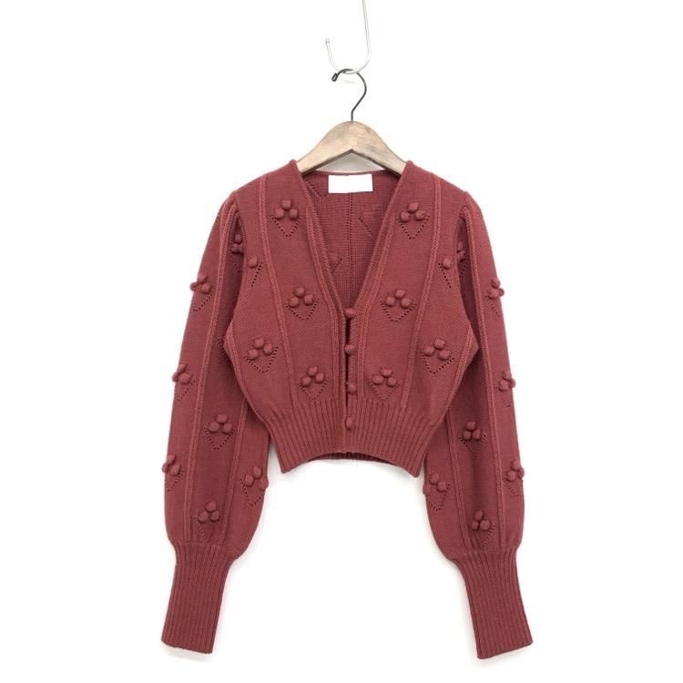 Mame Kurogouchi ޥ᥯ Bubble Pattern Cropped Knitted Cardigan ǥ 1 MM22PF-KN725