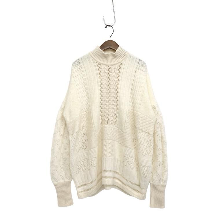 Mame Kurogouchi マメクロゴウチ Mixed Cable Knit Pullover Mame Kurogouchi マメクロゴウチ Mixed Cable Knit Pullover