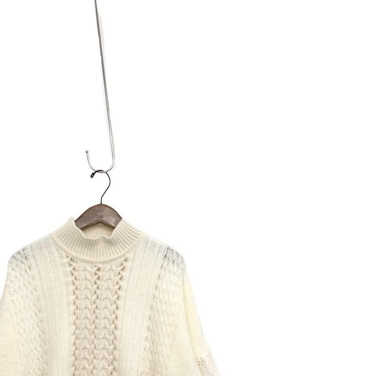 Mame Kurogouchi マメクロゴウチ Mixed Cable Knit Pullover Mame Kurogouchi マメクロゴウチ Mixed Cable Knit Pullover