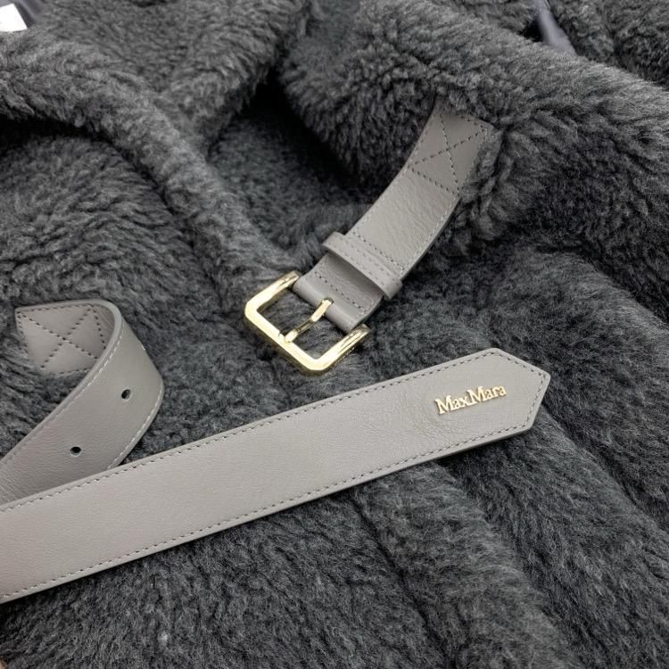 MaxMara マックスマーラ ABAVO テディベアケープ コート グレー MaxMara マックスマーラ ABAVO テディベアケープ コート グレー
