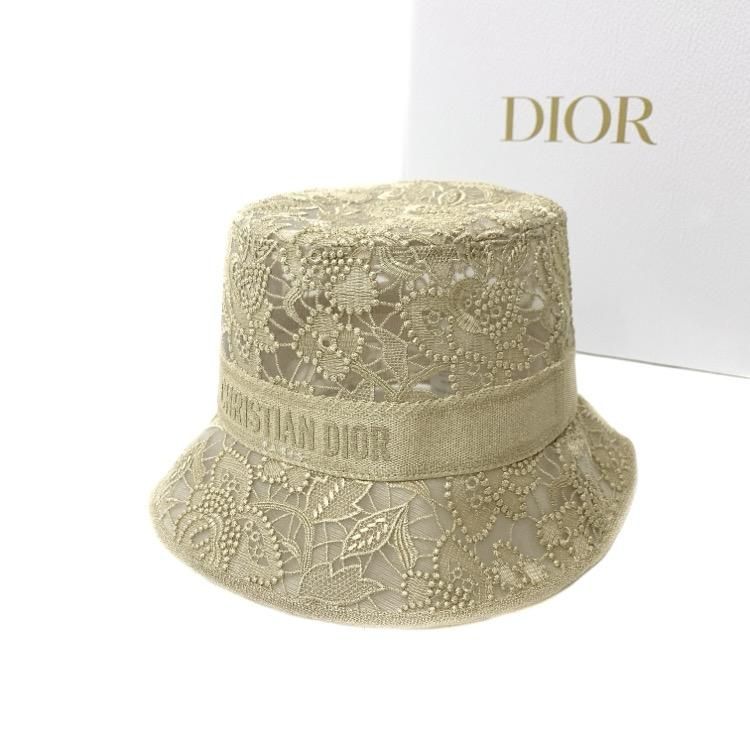 国内完売アイテム♪DIOR ミスディオール ボブ ハット Christian Dior ディオール ボブ ハット オーガンジー刺繍