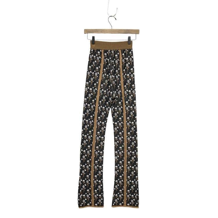 Mame Kurogouchi パンツ(その他) 茶系 0359524S0035 Mame Kurogouchi マメクロゴウチ Pedicel Knit Pants 小花柄
