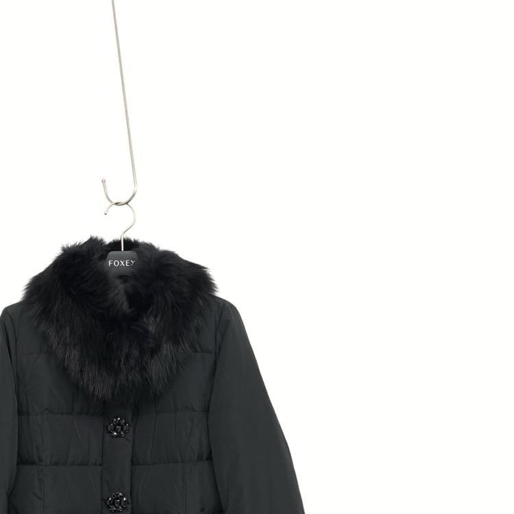 FOXEY フォクシー ヒダマリ コート フォックスファー付 ダウン FOXEY フォクシー ヒダマリ コート フォックスファー付 ダウン