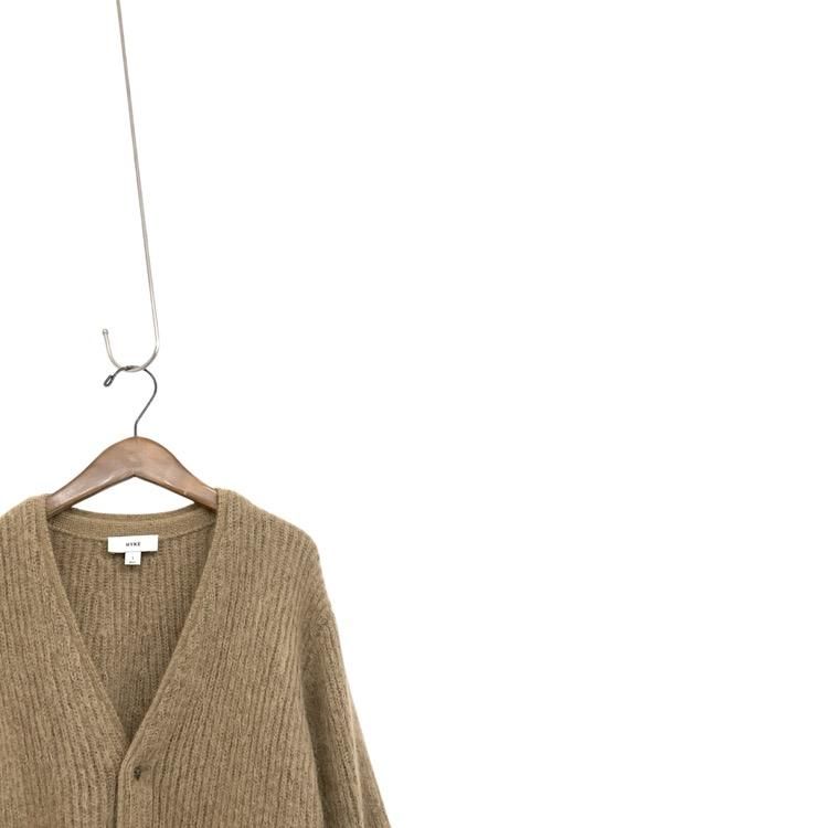 HYKE ハイク MOHAIR CARDIGAN モヘヤウールVネックカーディガン