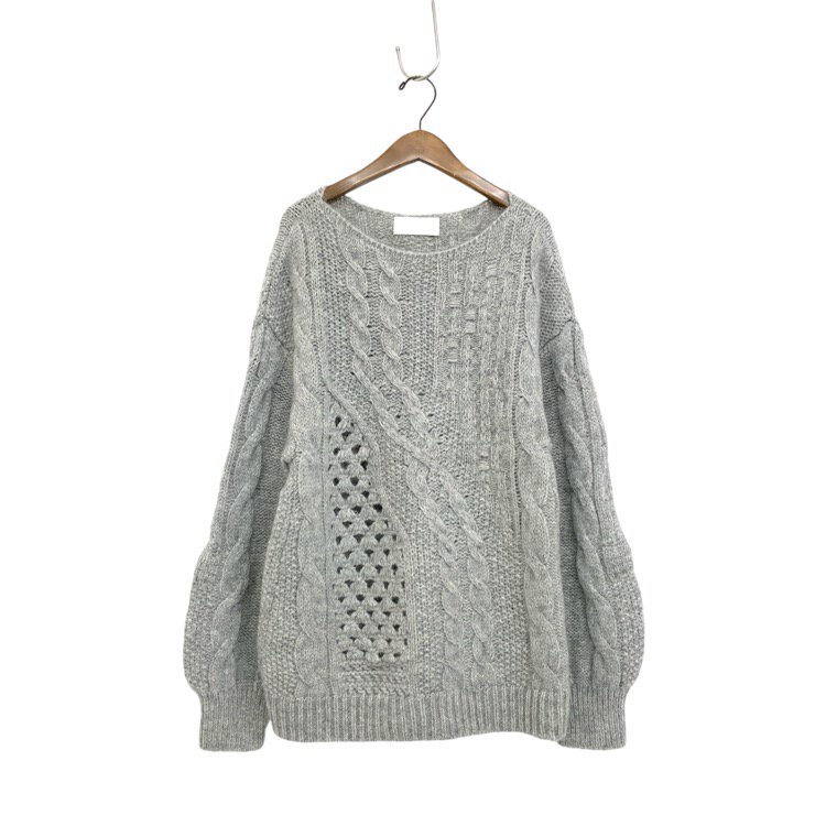 Mame Kurogouchi ޥ᥯ Multi-Pattern Cable Knitted Sweater ޥ֥˥å MM21FW-KN035