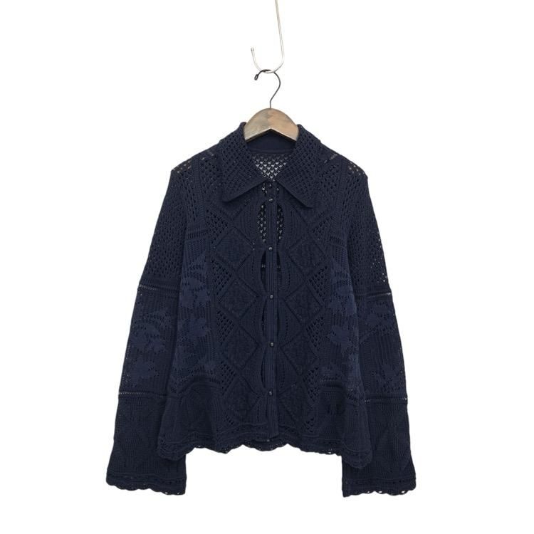 Mame Kurogouchi ޥ᥯ Cotton Lace Knitted Cardigan 졼˥åȥǥ 2 MM24SS-KN062