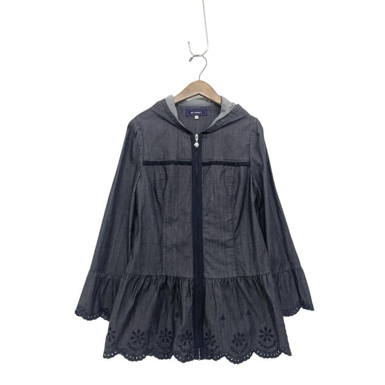M'S GRACY新品スカラップ刺繍入りフードジャケット40Lエムズ