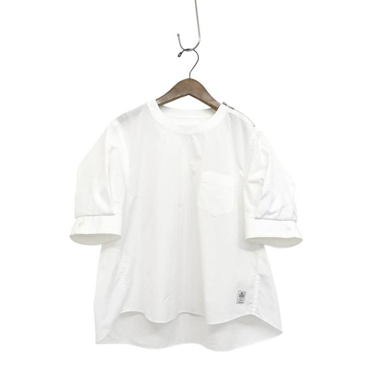sacai  Thomas Mason Cotton Poplin Pullover ȡޥᥤ ѥե꡼֥֥饦 1 24-07619