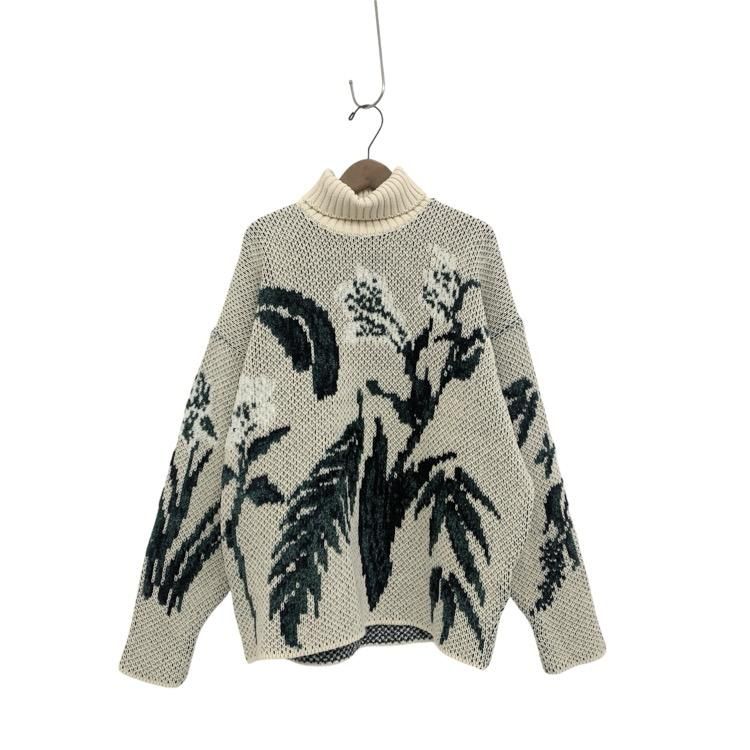 Mame Kurogouchi ޥ᥯ Floral Double Jacquard High-Necked Sweater  2 MM18AW-KN052