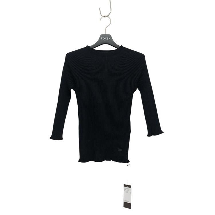 FOXEY フォクシー ニットトップ ムーンライト レーヨンBLENDリブ FOXEY フォクシー ニットトップ ムーンライト レーヨンBLENDリブ