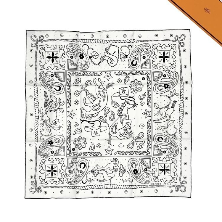 HERMES エルメス カレ55 Animaux Bandana《アニマル・バンダナ